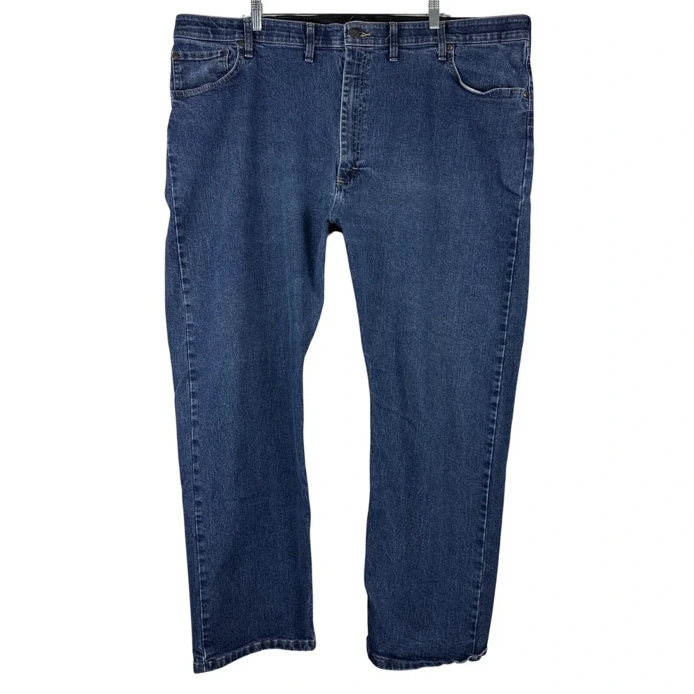 Wrangler Authentics Jeans Men 46x30 Denim Flex Waistband Relaxed Fit Medium Wash
